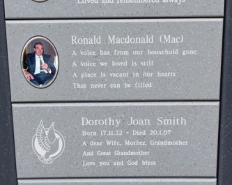 Memorial Plaques South Essex Crematorium